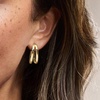 image:imageRossSimons 14kt Yellow GoldPlated DoubleRow JHoop Earrings