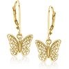 image:imageRossSimons 14kt Yellow GoldPlated Jewelry Set Butterfly Drop Earrings and Necklace 18 inches