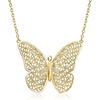image:imageRossSimons 14kt Yellow GoldPlated Jewelry Set Butterfly Drop Earrings and Necklace 18 inches