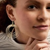image:imageRossSimons 14kt Yellow GoldPlated MultiCircle Drop Earrings