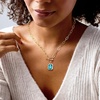 image:imageRossSimons 14kt Yellow GoldPlated Necklace With BezelSet Simulated Swiss Blue Topaz 18 inches