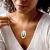 image:imageRossSimons 14kt Yellow GoldPlated Necklace With Simulated Turquoise and White Enamel 18 inches