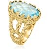 image:imageRossSimons 14kt Yellow GoldPlated Ring With Simulated Blue TopazNo Gemstone