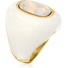 image:imageRossSimons 14kt Yellow GoldPlated Ring With Simulated Opal and White EnamelNo Gemstone