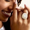 image:imageRossSimons 14kt Yellow GoldPlated Ring With Simulated Opal and White EnamelNo Gemstone