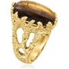 image:imageRossSimons 14kt Yellow GoldPlated Ring With Tiger EyeTiger Eye