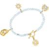 image:imageRossSimons 1600 ct tw Aquamarine Bead CharmCompatible Toggle Bracelet in 18kt Gold Over Sterlingaquamarine