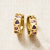 image:imageRossSimons 175 ct tw MultiGemstone Hoop Earrings in 18kt Gold Over Sterling