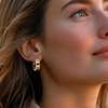 image:imageRossSimons 175 ct tw MultiGemstone Hoop Earrings in 18kt Gold Over Sterling