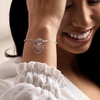image:imageRossSimons 180 ct tw Garnet Heart Paper Clip Link Toggle Bracelet in Sterling SilverGarnet