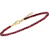 image:imageRossSimons 1800 ct tw Garnet Bead Anklet With 18kt Gold Over Sterling 9 inches