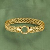 image:imageRossSimons 18kt Gold Over Sterling 2Row Link Braceletno gemstone