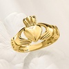 image:imageRossSimons 18kt Gold Over Sterling Claddagh RingNo Gemstone