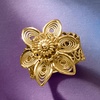 image:imageRossSimons 18kt Gold Over Sterling Filigree Flower RingNo Gemstone