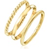 image:imageRossSimons 18kt Gold Over Sterling Jewelry Set 3 Stackable RingsNo Gemstone