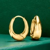 image:imageRossSimons 18kt Gold Over Sterling Oval Hoop Earrings