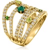 image:imageRossSimons 200 ct tw MultiGemstone Highway Ring in 18kt Gold Over SterlingDiopside