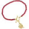 image:imageRossSimons 2000 ct tw Garnet Bead CharmCompatible Toggle Bracelet in 18kt Gold Over SterlingGarnet