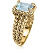 image:imageRossSimons 300 Carat Sky Blue Topaz 3Row Ring With White Topaz in 18kt Gold Over SterlingTopaz