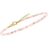 image:imageRossSimons 335mm Pink Opal Bead Anklet in 18kt Gold Over Sterling 9 inches