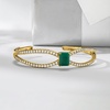 image:imageRossSimons 350 Carat Emerald and 360 ct tw White Topaz Cuff Bracelet in 18kt Gold Over SterlingEmerald