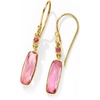 image:imageRossSimons 350 ct tw Pink Topaz Drop Earrings in 18kt Gold Over Sterling
