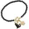 image:imageRossSimons 354mm Onyx Bead CharmCompatible Toggle Bracelet in 18kt Gold Over SterlingOnyx