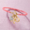 image:imageRossSimons 354mm Pink Coral Bead CharmCompatible Toggle Bracelet in 18kt Gold Over Sterlingcoral