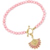 image:imageRossSimons 354mm Pink Coral Bead CharmCompatible Toggle Bracelet in 18kt Gold Over Sterlingcoral