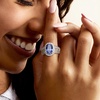 image:imageRossSimons 440 Carat Simulated Sapphire Ring With 100 ct tw Czs in 18kt Gold Over SterlingSapphire