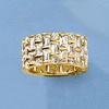 image:imageRossSimons 655 ct tw Baguette and Round CZ Eternity Band in 18kt Gold Over SterlingCubic Zirconia