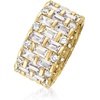 image:imageRossSimons 655 ct tw Baguette and Round CZ Eternity Band in 18kt Gold Over SterlingCubic Zirconia