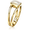 image:imageRossSimons 6x8mm Cultured Baroque Pearl OpenSpace Ring in 18kt Gold Over Sterling