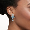 image:imageRossSimons 770 ct tw Tonal Blue Topaz Floral Earrings in 18kt Gold Over Sterling