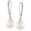 image:imageRossSimons 89mm Cultured Pearl Jewelry Set Bracelet Necklace and Drop Earrings With Sterling Silver 18 inches