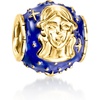 image:imageRossSimons Capricorn  Blue Enamel Zodiac Bead Charm in 18kt Gold Over Sterling