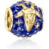 image:imageRossSimons Capricorn  Blue Enamel Zodiac Bead Charm in 18kt Gold Over Sterling