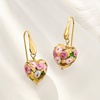 image:imageRossSimons Golden and Rose Murano Glass Heart Drop Earrings in 18kt Gold Over Sterling
