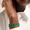 image:imageRossSimons Green Chalcedony Bead 5Row Bead Bracelet in 18kt Gold Over Sterling 7 inches