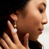 image:imageRossSimons Italian 1314mm Cultured Coin Pearl Beaded Drop Earrings in 18kt Gold Over Sterling