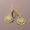 image:imageRossSimons Italian 14kt Yellow Gold Openwork Floral Lace Teardrop Earrings