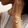 image:imageRossSimons Italian 14kt Yellow GoldPlated Heart CableChain Braceletno gemstone