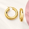 image:imageRossSimons Italian 14kt Yellow GoldPlated Hoop Earrings