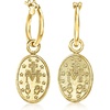 image:imageRossSimons Italian 18kt Gold Over Sterling Jewelry Set Hoop Earrings and 2 Pairs Of Interchangeable Religious Drops