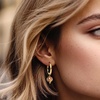 image:imageRossSimons Italian 18kt Gold Over Sterling Jewelry Set Hoop Earrings and 3 Pairs Of Interchangeable Drops