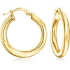 image:imageRossSimons Italian 18kt Gold Over Sterling Jewelry Set Hoop Earrings and 3 Pairs Of Interchangeable Drops