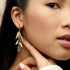 image:imageRossSimons Italian 18kt Gold Over Sterling Leaf and Branch Drop Earrings