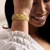 image:imageRossSimons Italian 18kt Gold Over Sterling SquarePattern Cuff Braceletno gemstone