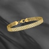 image:imageRossSimons Italian 18kt Yellow Gold BismarkLink Braceletno gemstone