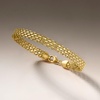 image:imageRossSimons Italian 18kt Yellow Gold BismarkLink Braceletno gemstone